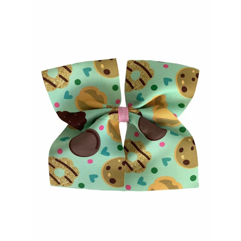 BUNDLE Girl’s Lot of 3 Multicolor printed Hair Bow Ties NEW